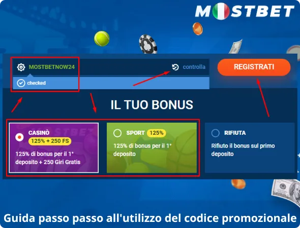 Utilizzare il Codice Promozionale