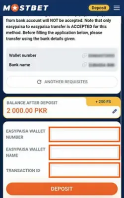 Fill in the Required Fields
