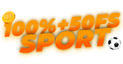 100% welcome bonus for sports + 50 Free Spins (FS) for the 1st deposit
