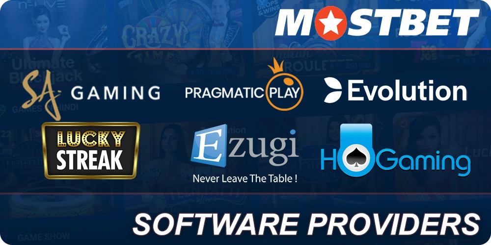 Live Casino Providers at Mostbet