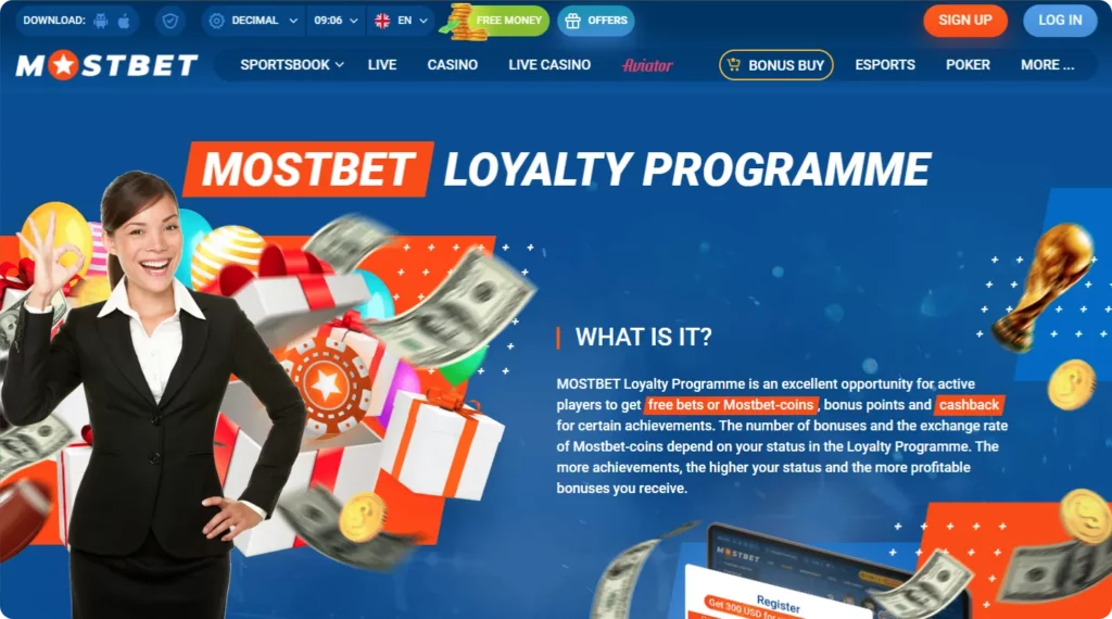 Програма за лоялност Mostbet