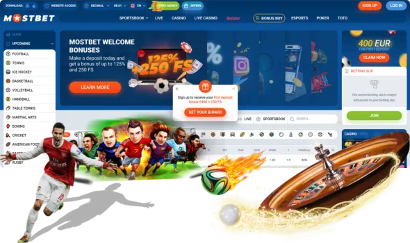 Функционалност на уебсайта Mostbet