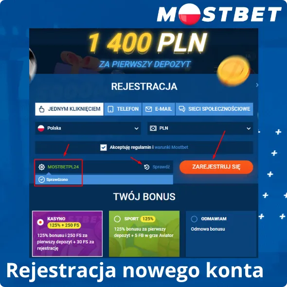 Rejestracja nowego konta