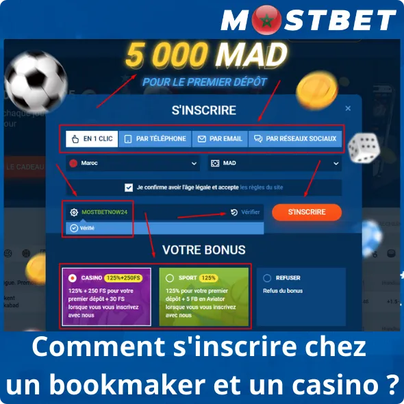 Comment s'inscrire chez bookmaker